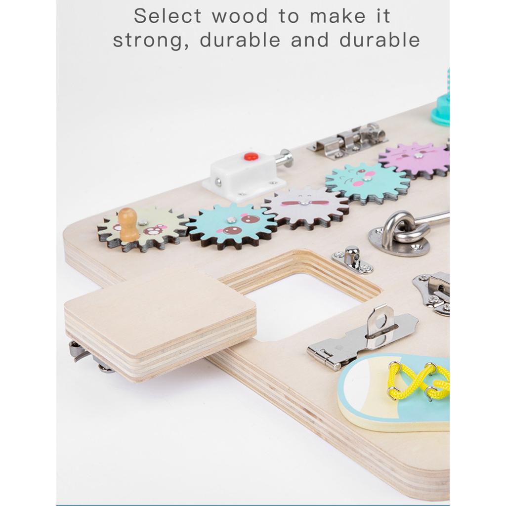 Toddler Activity Board Wooden  - огляд і ціна Montessori Wooden Busy Board Toddler