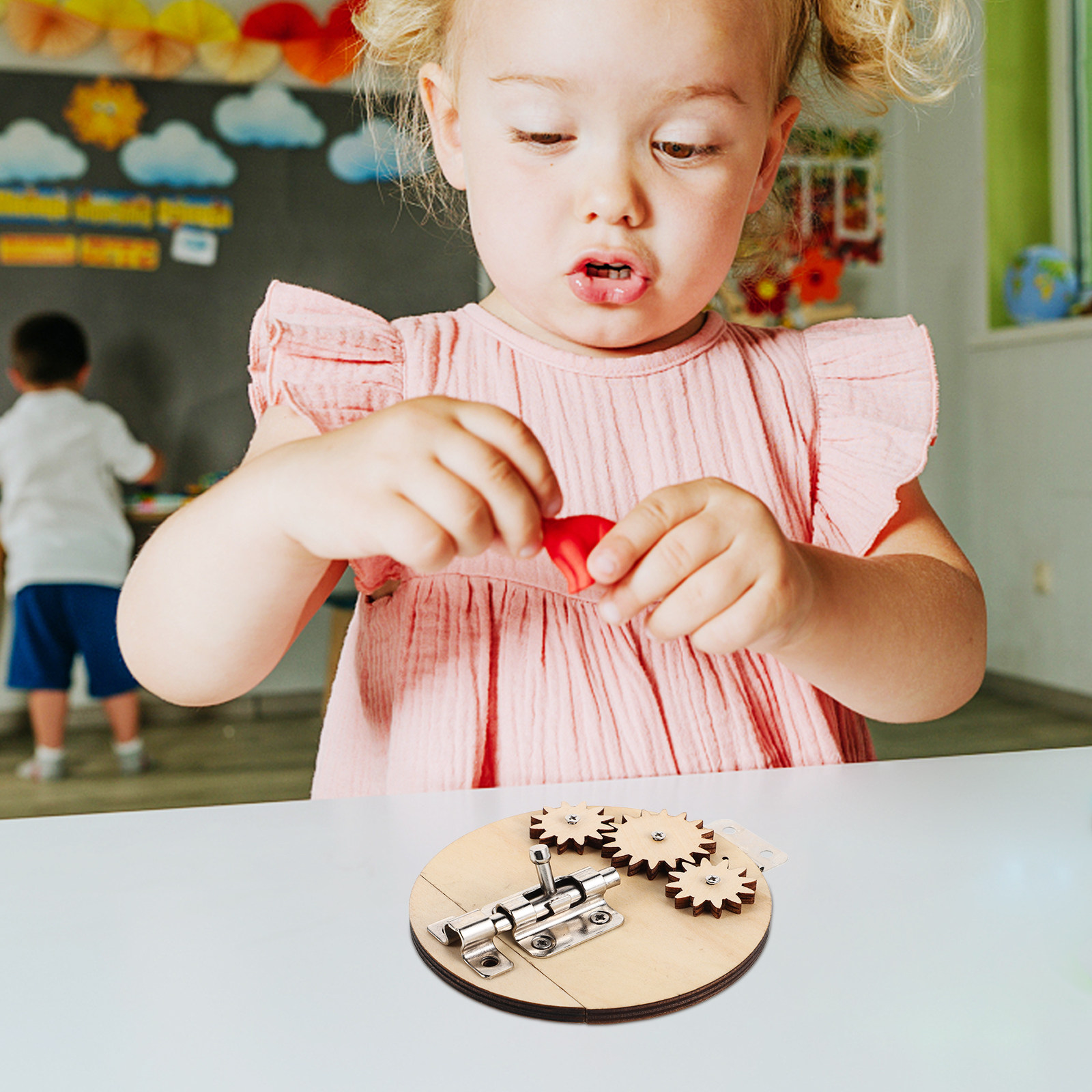 6Pcs Wooden Sensory Busy Board - огляд і ціна Montessori Wooden Busy Board Toddler
