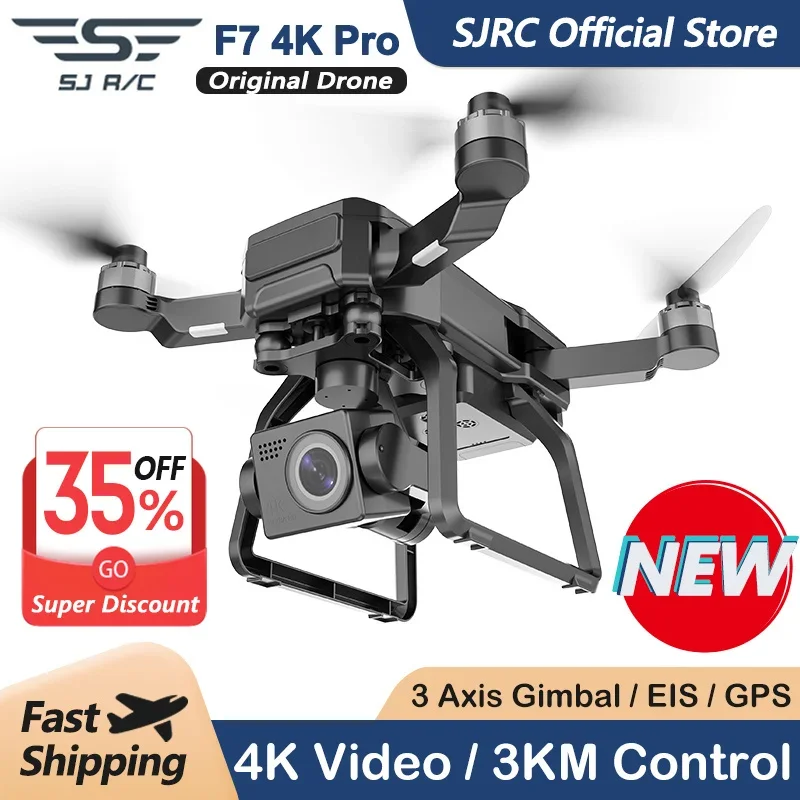 SJRC F7 4K PRO Camera Drone GP - огляд і ціна Fpv Brushless Rc Drone 4K