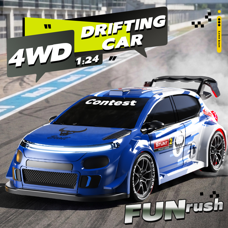 1:24 Scale 4WD Drift RC Car 2. - огляд і ціна Rc Drift Car 1 24 Scale 4Wd