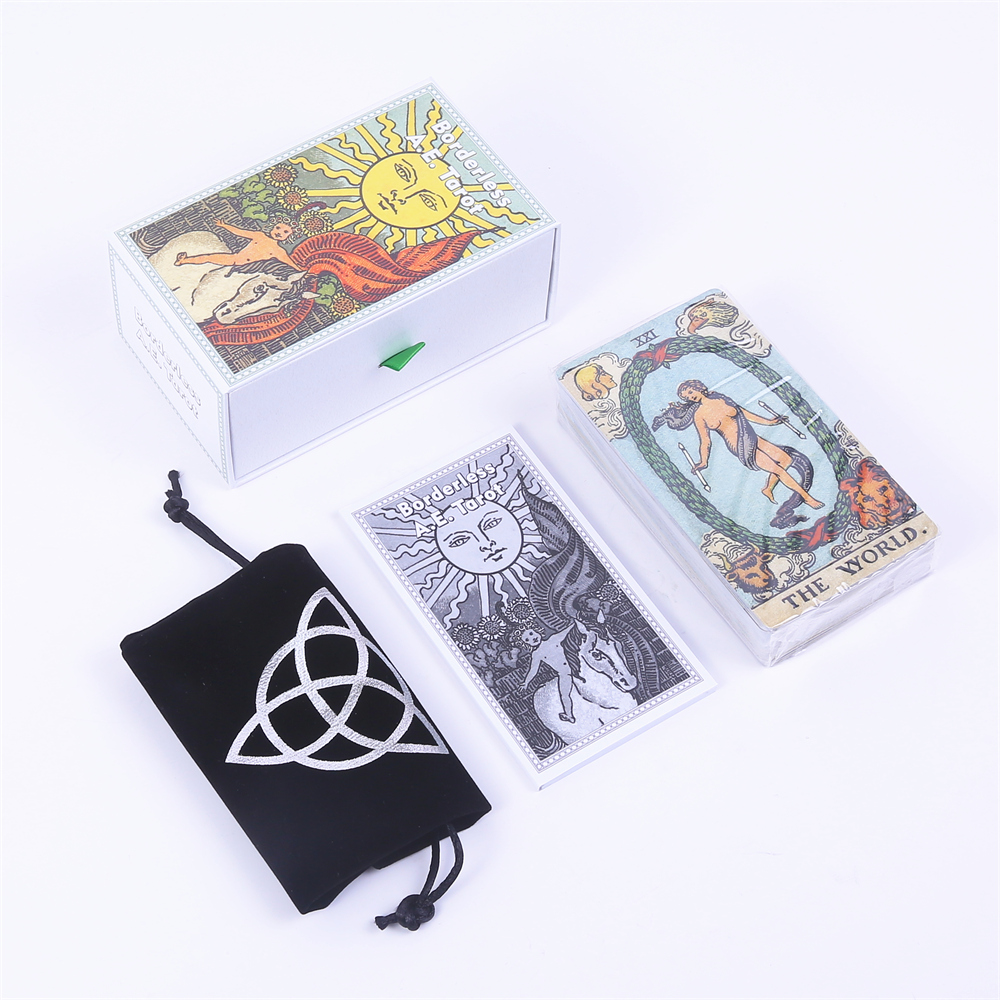 12*7cm Borderless A.E. Tarot D - огляд і ціна Tarot Cards Deck With Guidebook