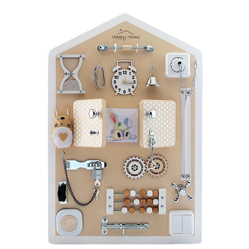 Montessori Wooden Toys Accesso - огляд і ціна Montessori Wooden Busy Board Toddler